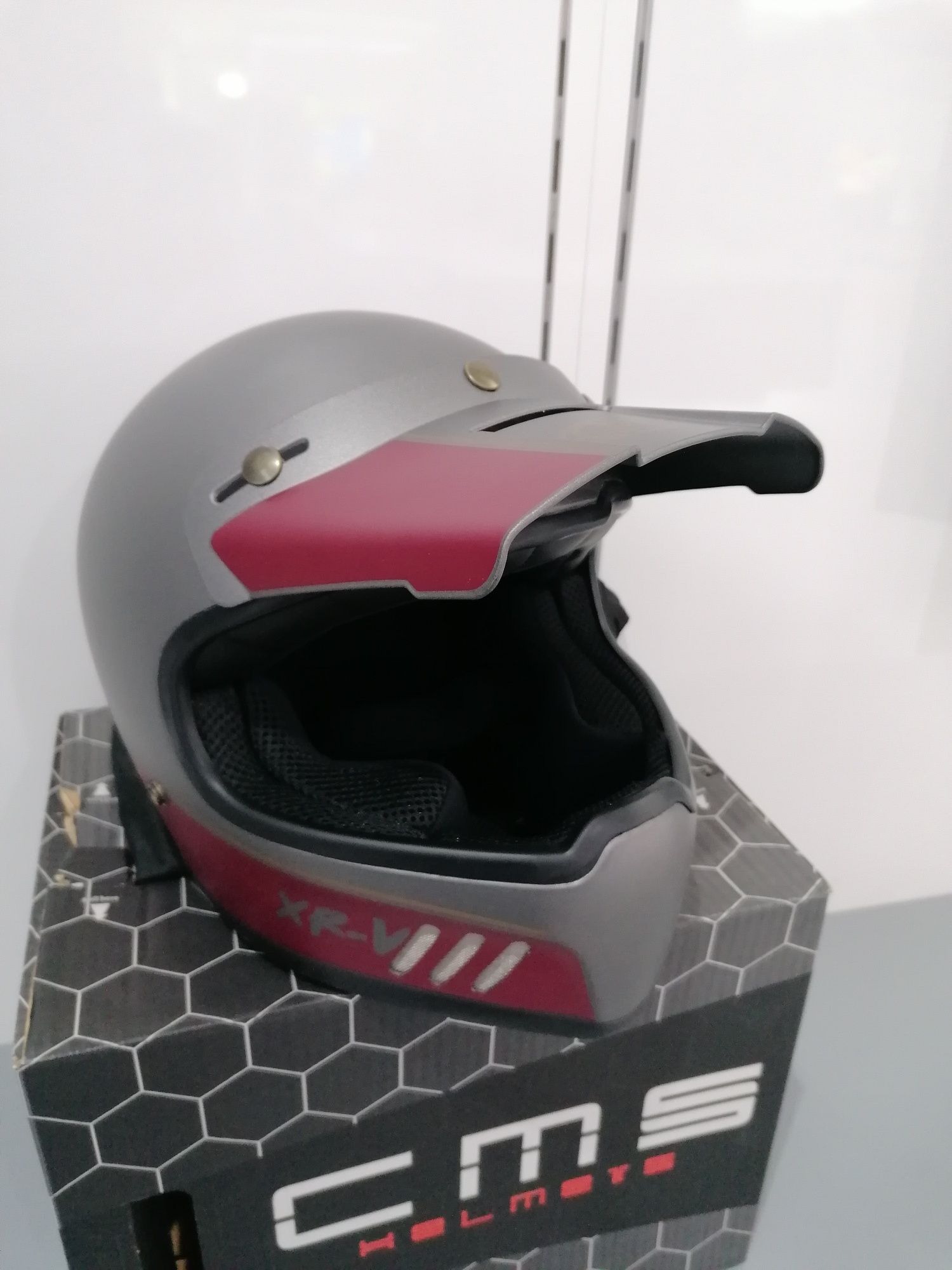 Capacete XR-V Muddy Titanium Bordeaux Matt