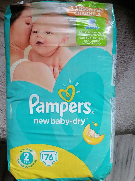 Pampersy new baby-dry 76 szt.rozmiar 2