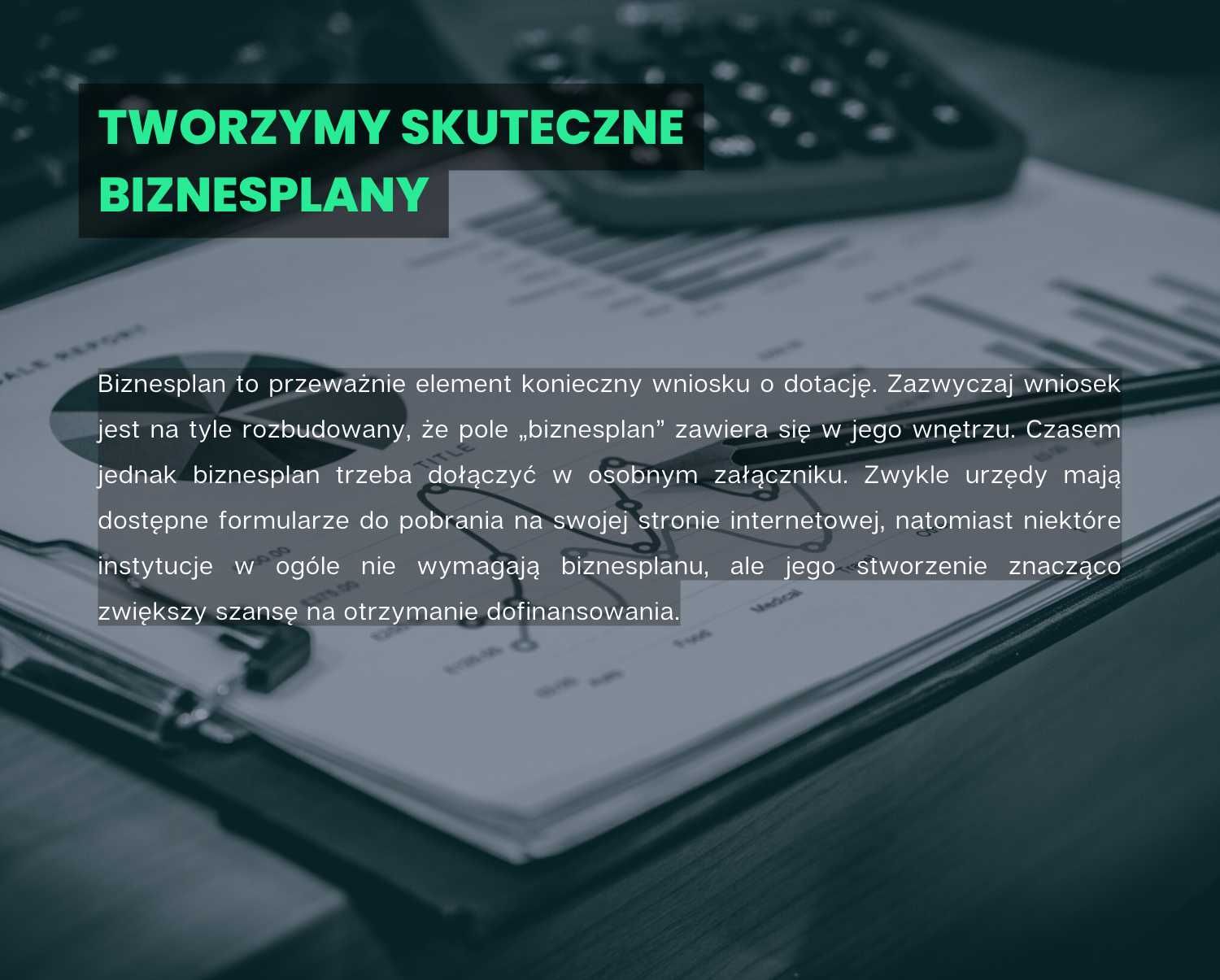 FACHOWE Pisanie wniosków i projektów | BIZNESPLAN WNIOSEK PUP dotacja