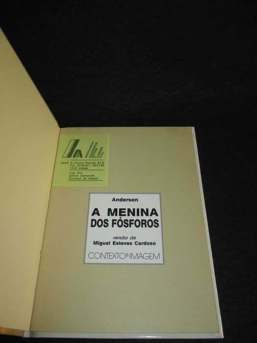Livro A Menina dos Fósforos Hans Christian Andersen