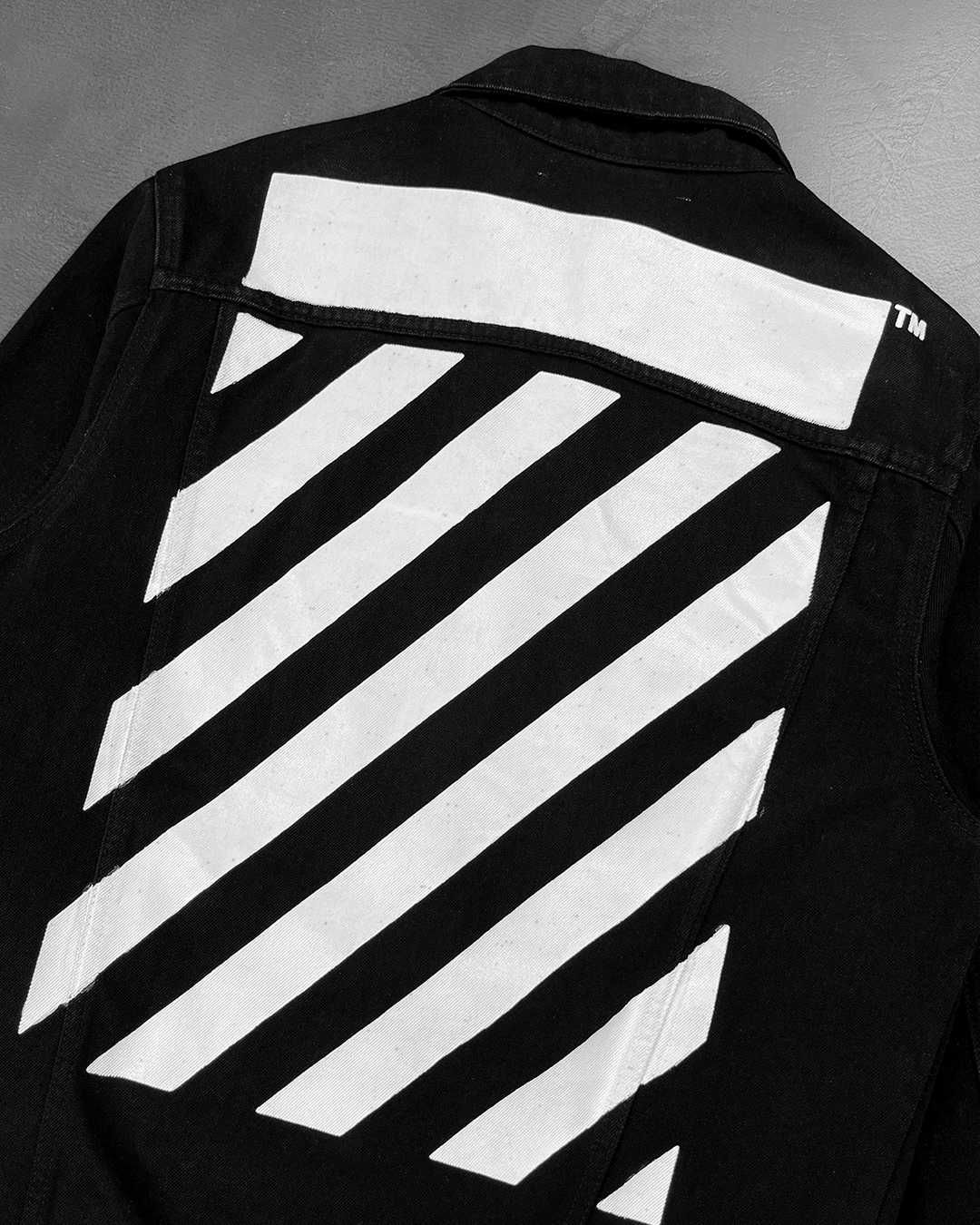 Куртка Off-White Diag-Stripe Denim Jacket Black