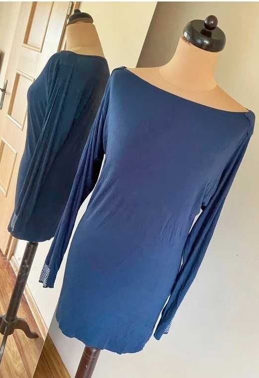 rozciete rekawy cyrkonie elegancka Berge tunika bluzka xl l 42 40