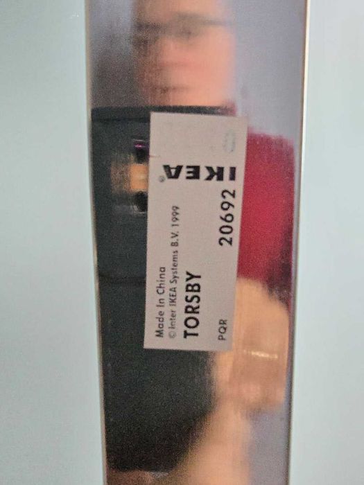 stół Torsby z Ikea, stal chromowana-szkło, 180x85, rozłożony