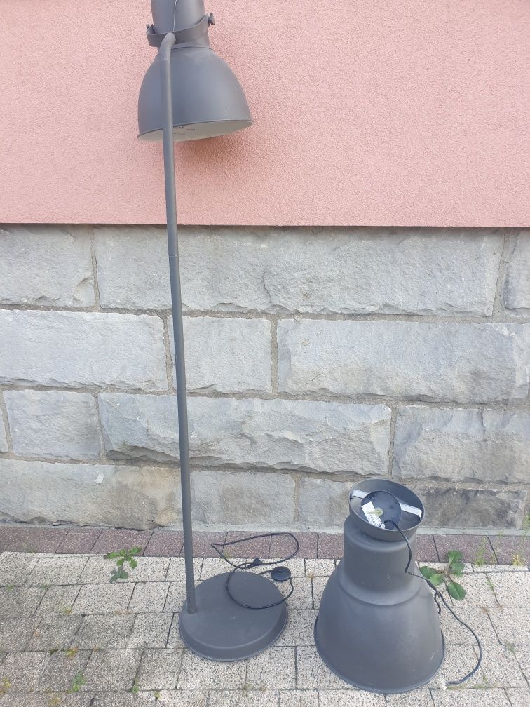 Zestaw Ikea Hektar loft abażur + lampa stojaca