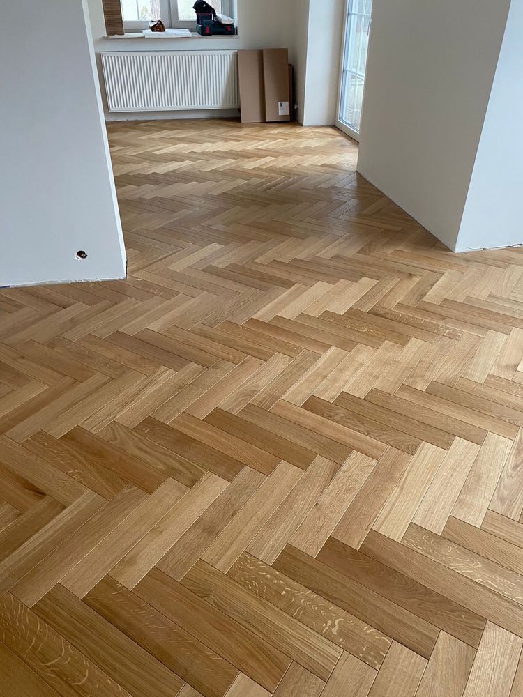 Podłoga Drewniana Jodełka Dąb Natur, 15x90x450mm,4f, OlejUV x2 od ręki