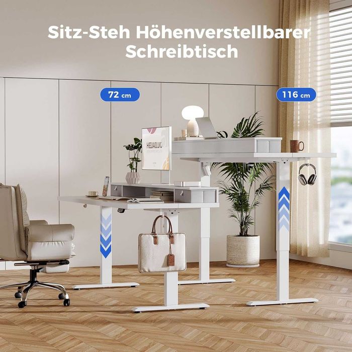 Nowe biurko elektryczne / regulowane / 140x60CM / AGILESTIC !A3017!
