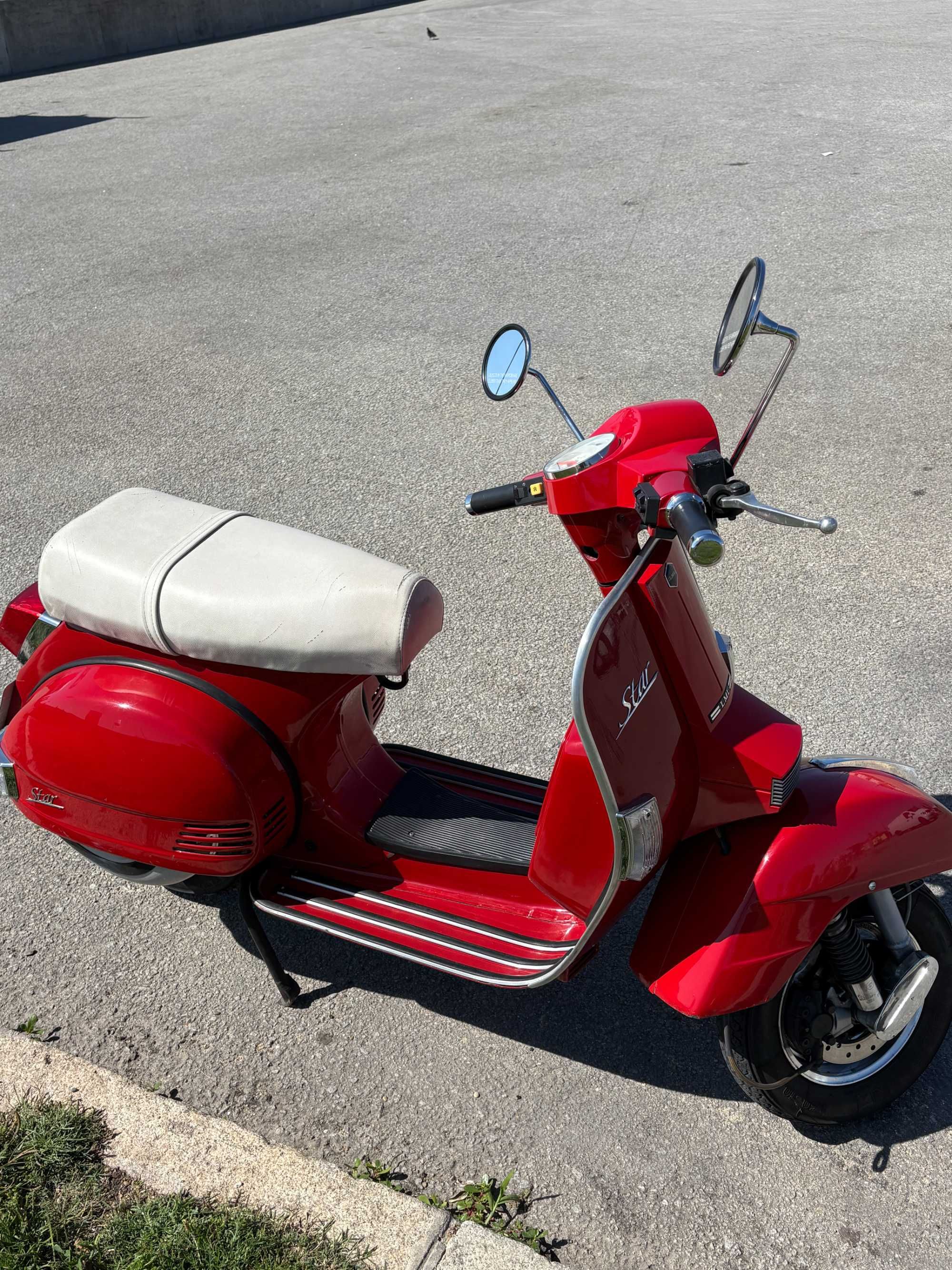 LML Star 125cc vermelha e branca | Revisão feita e jantes tubeless