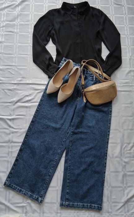 Dżinsy Damskie Dzwony r. 36/38