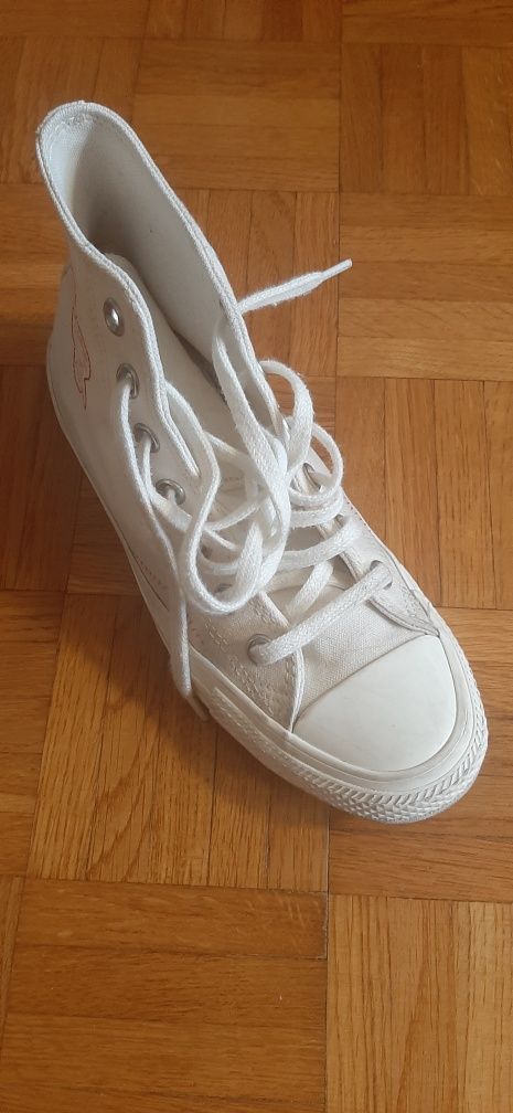 Trampki converse, wysokie, białe, R.37.  NOWE!!!