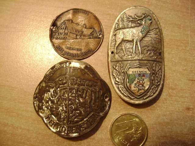 Starocie z PRL - Nabijki niemieckie na laskę = Zestaw 3 sztuki TANIO