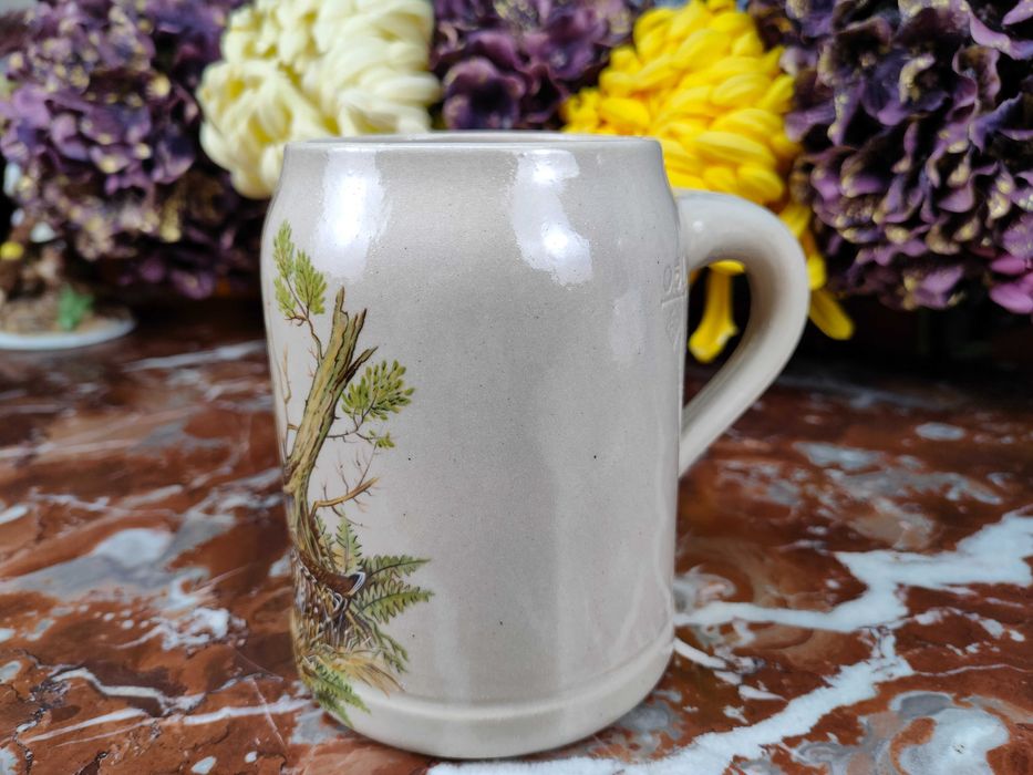 Ładny ceramiczny myśliwski kufel - Słonki - 0,5 L