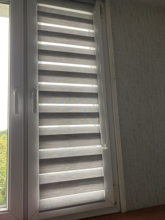 Rolety dzień/noc szare 2szt.