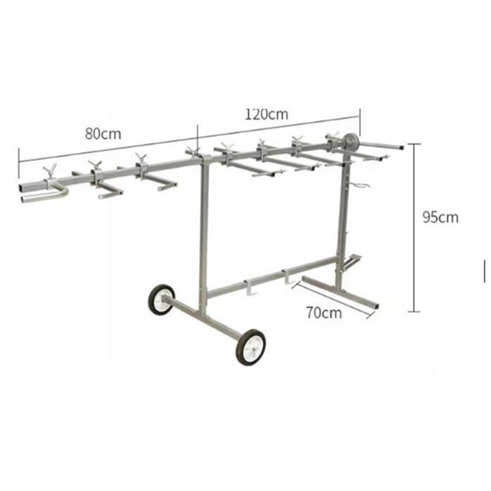 Stojak Wózek Lakierniczy Obrotowy 6 Ramion 90Kg