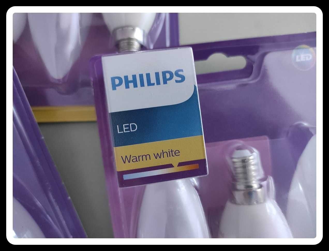 PHILIPS NOWE w blistrach ŻARÓWKI E14 9 sztuk 5,5W = 40W warm light