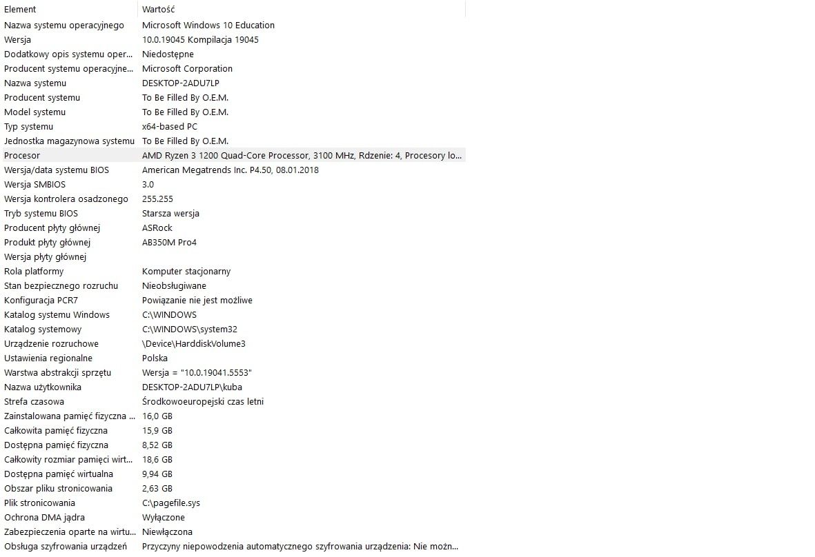 Komputer stacjonarny 16gb RAM, grafika RTX 2060