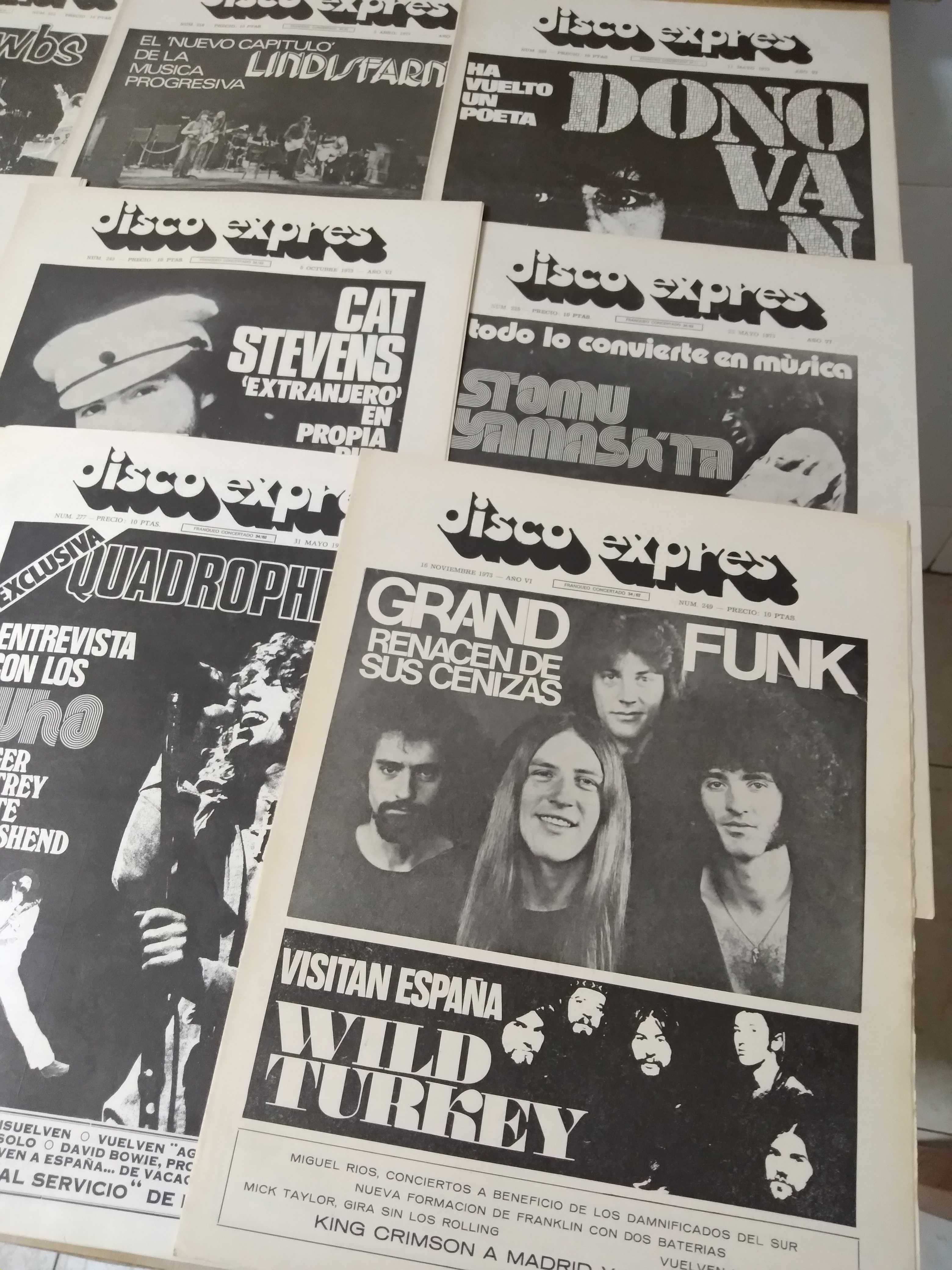 Jornal rock DISCO EXPRES- 10 números, anos 70