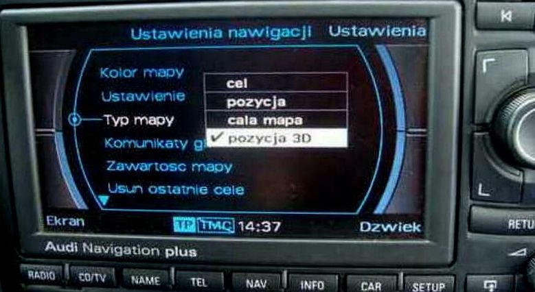 Polskie Menu PL POLSKI Audi RNS-E A3 A4 B6 B7 A6 TT