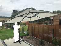 Uszkodzony parasol ogrodowy Aura 286x286x264 cm biały Naterial