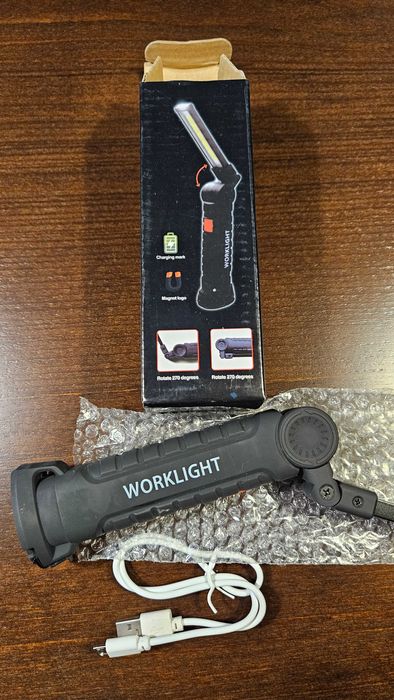 Lanterna LED c/ iman (Recarregável USB) Ideal p/ Carro e Emergencias