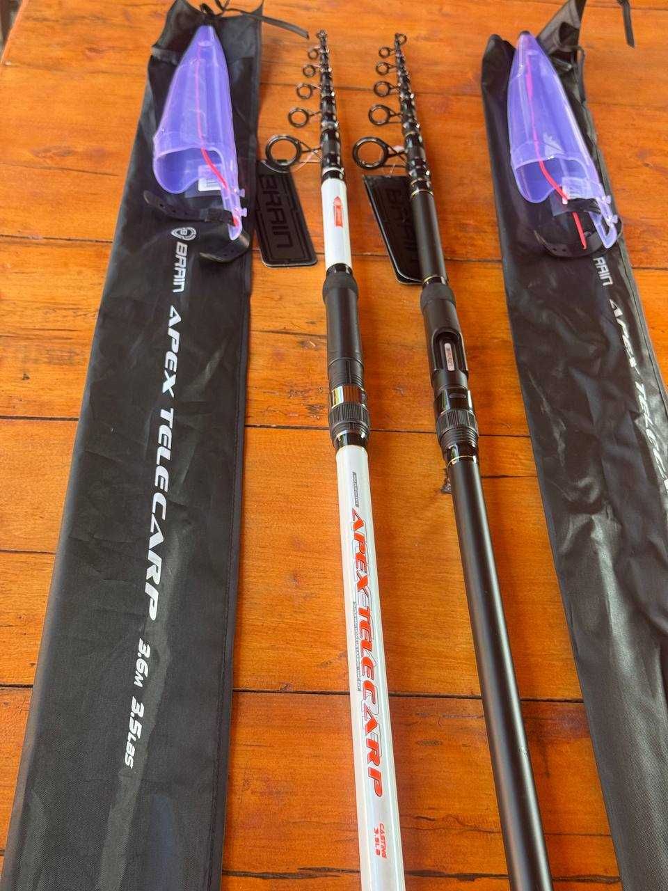 Карповое удилище телескоп Brain Apex Tele Carp Black 3-3,3-3,6-3,9-4,2