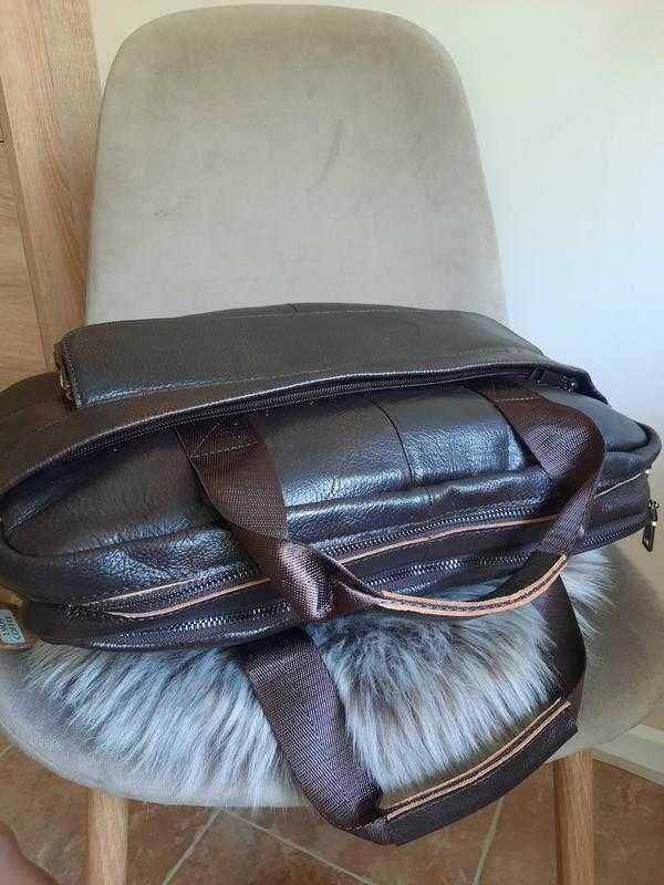 Якісний чоловічий шкіряний портфель, сумка для ноутбука по супер ціні