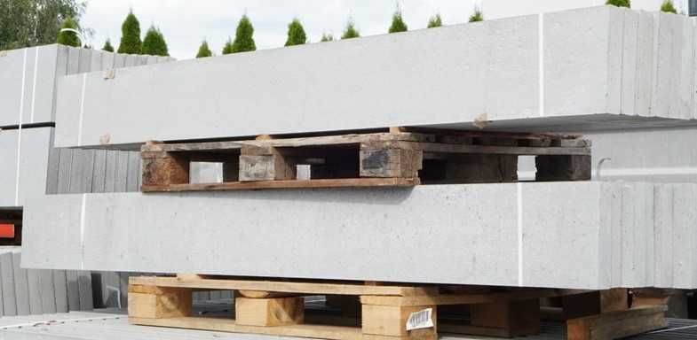 Podmurówka pełna 30x252x5cm ogrodzeniowa gładka beton architektoniczny