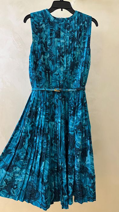 Michael Kors шовкова міді сукня плісе блакитна платье шелковое летнее