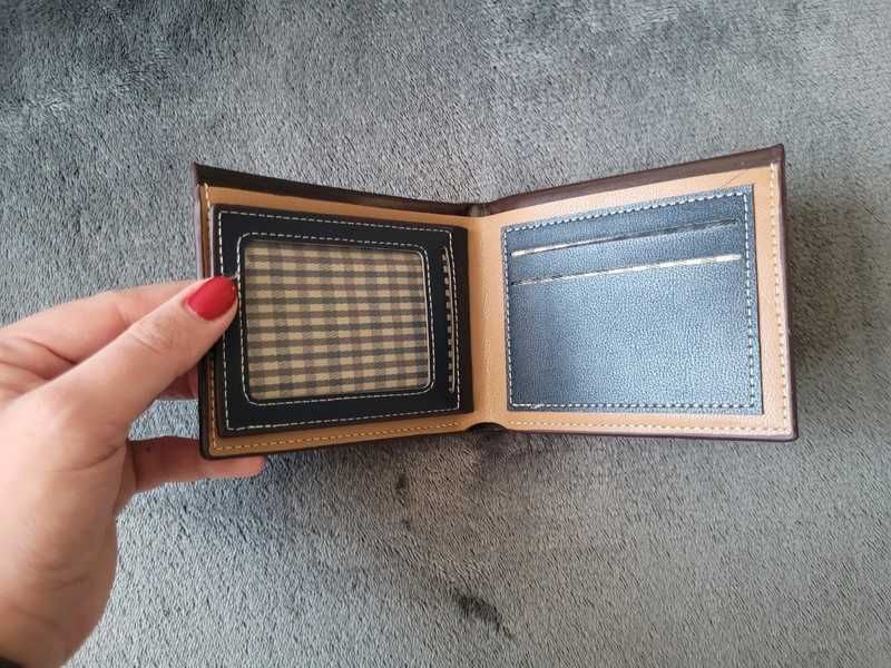 Brązowy portfel męski w stylu vintage