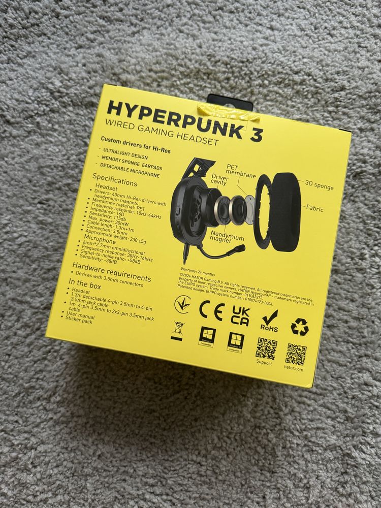 Hator HYPERPUNK 3 Wired gaming headset