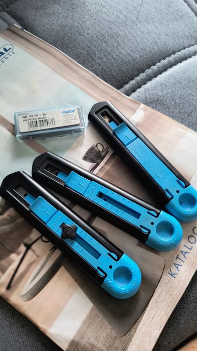 3x Germany nóż bezpieczny automatyczny martor + komplet ostrzy