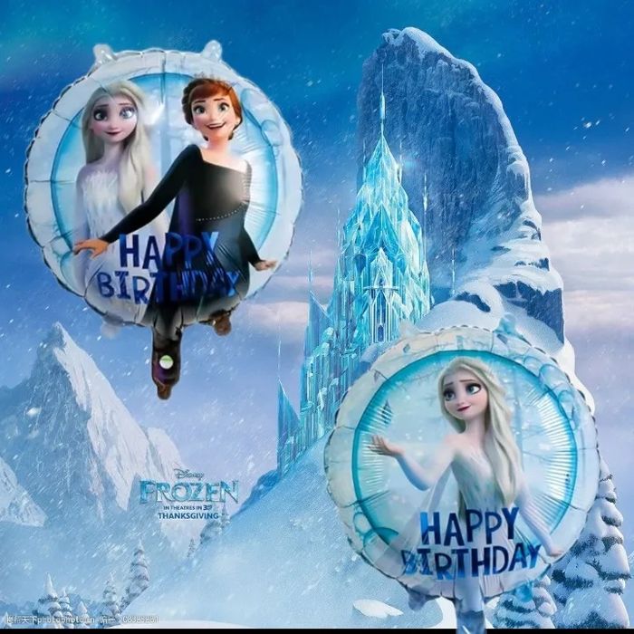 Фотозона Холодное сердце Эльза Анна Олаф из шаров на день рождения 5 6
