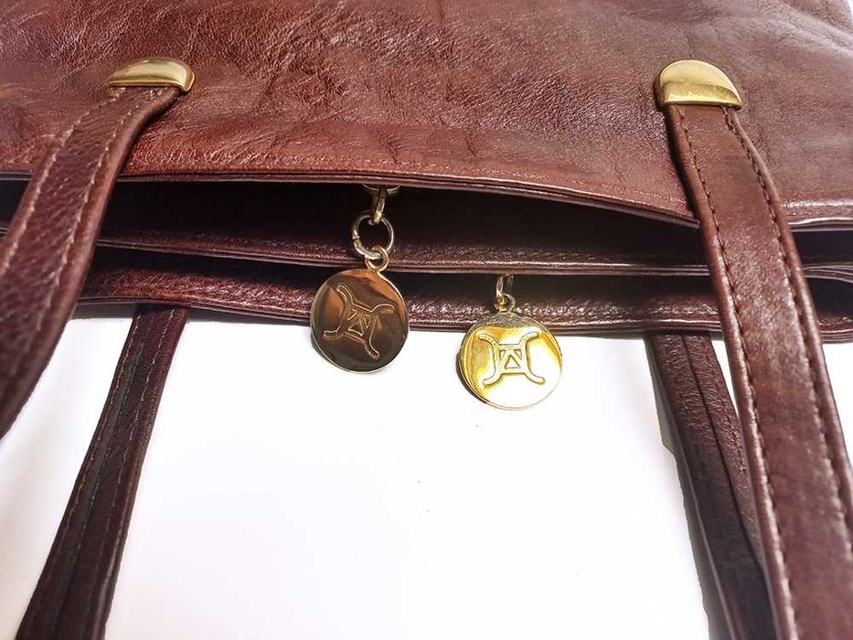 Mala Ombro Pele Genuína Castanho