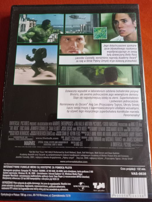 Film Hulk wersja 2-płytowa VCD