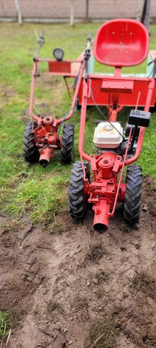 Traktorek jednoosiowy, przyczepka + drugi na części