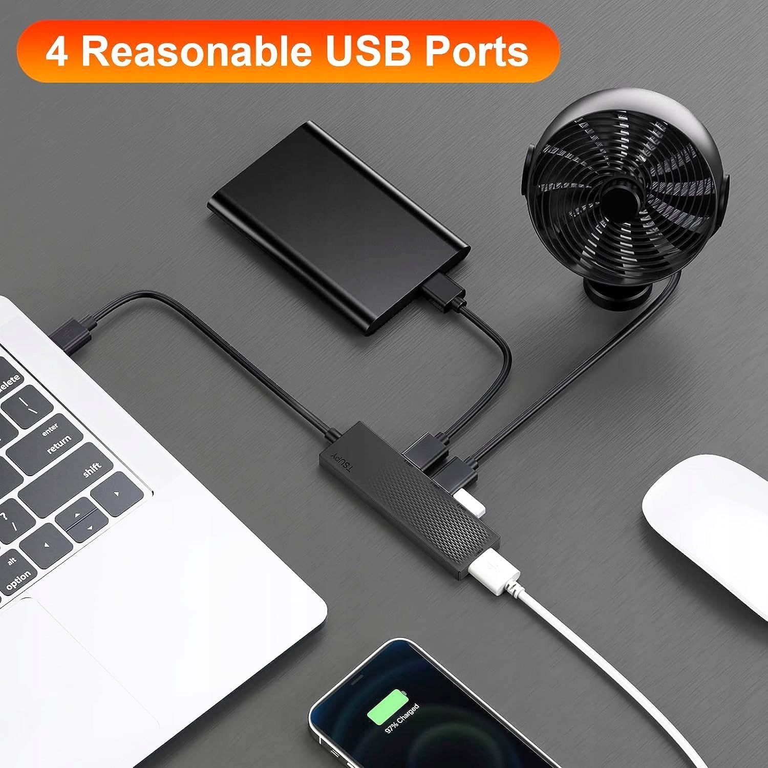 HUB USB 4w1 3x USB 2.0 USB 3.0 5Gbps Rozdzielacz USB