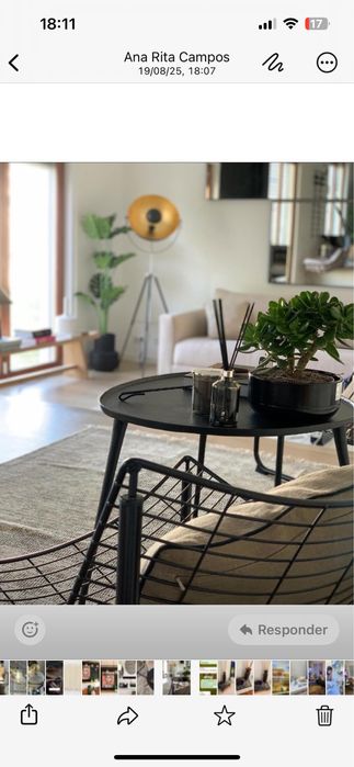 Mesa Zara Home Metalica preta