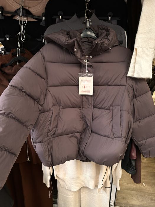 Куртка пуховик гіркий шоколад в наявності