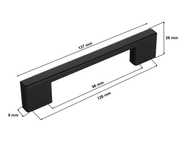 Uchwyt meblowy UL Czarny Mat 96mm 128mm + wkręty