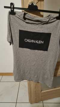 Koszulka bluzka CK Calvin na krótki rękaw szara chlopiec S,152,158,