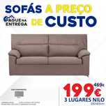 Sofá 3 Lugares (2 Assentos) Nilo (182x83cm)