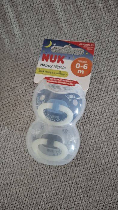 Smoczek NUK Happy Night 0-6m