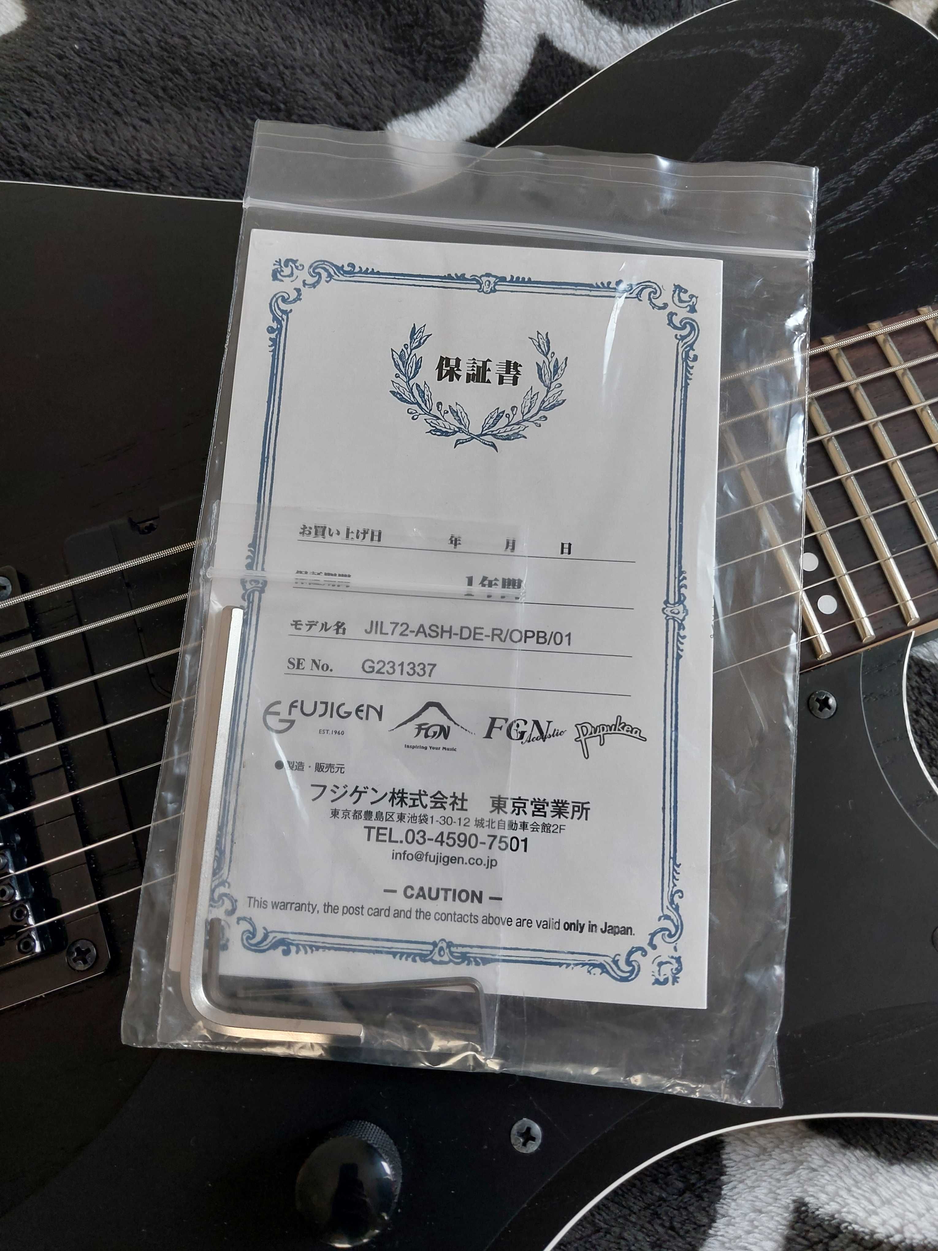 Gitara elektryczna FGN Fujigen Illiad Dark Evo 7 (JIL-ASH-DE-R/OPB/01)