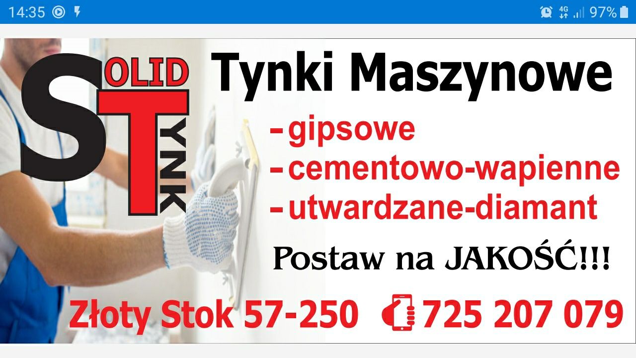 Tynki Maszynowe Gipsowe/ C-W Wolny termin