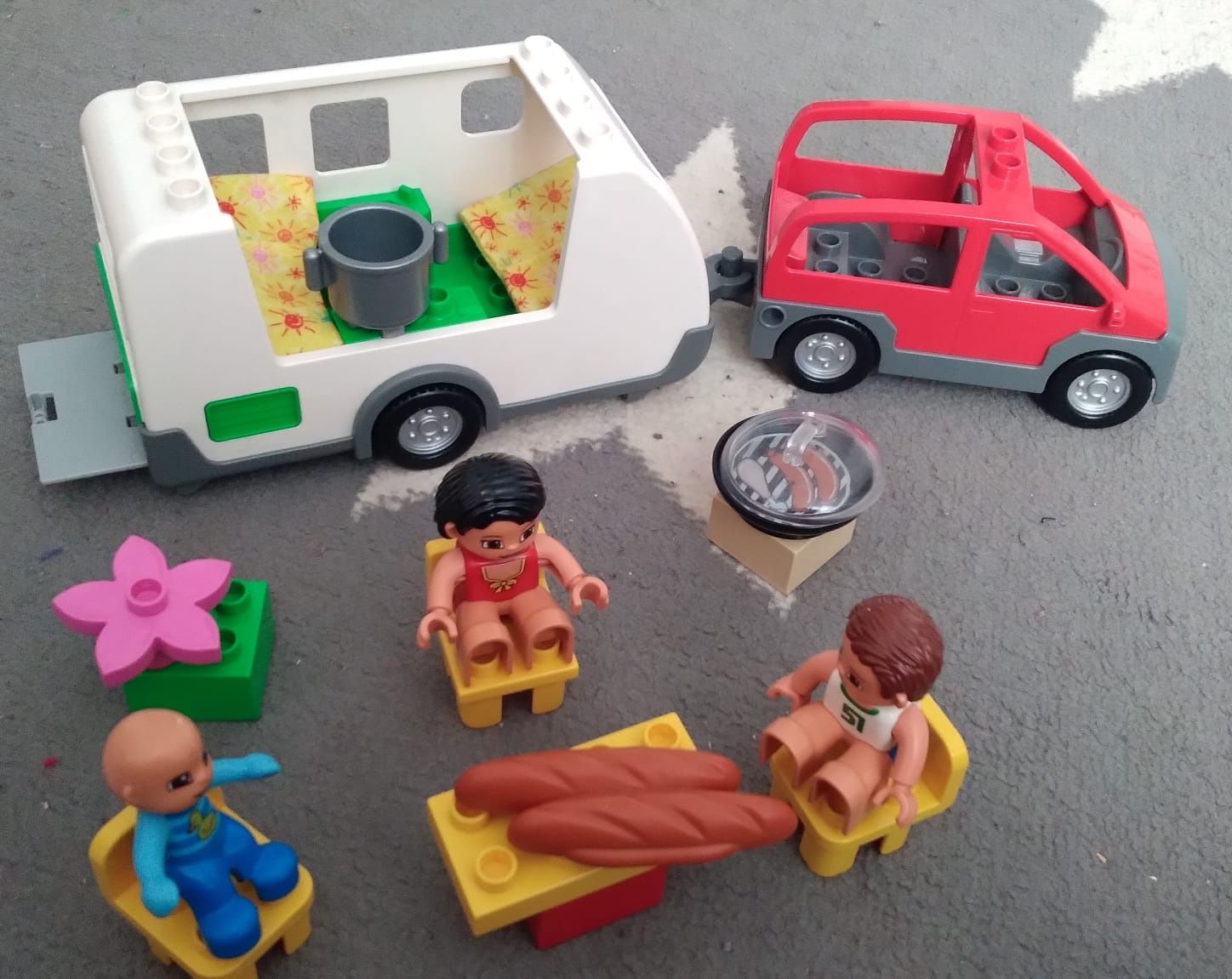 Lego duplo 5655 przyczepa auto z przyczepą kempingową kamper
