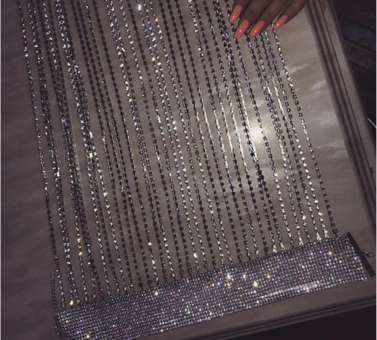 Стрази аксесуар, чокер у стразах, стрази плаття, прикраса для одягу