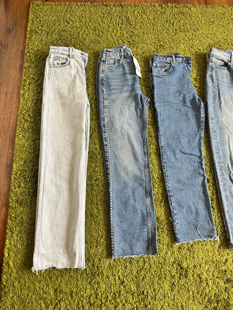 Жіночі джинси Zara джинси MOM Zara Wide leg джинси H&M MOm