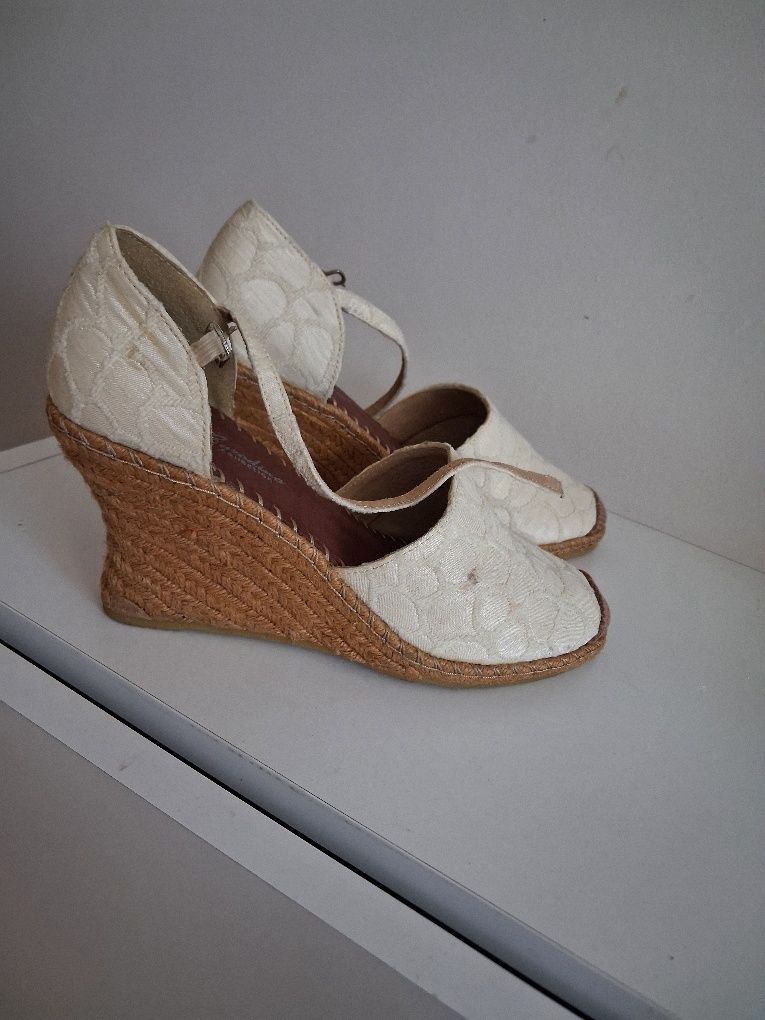 Buty letnie espadryle na koturnie stabilne r 37