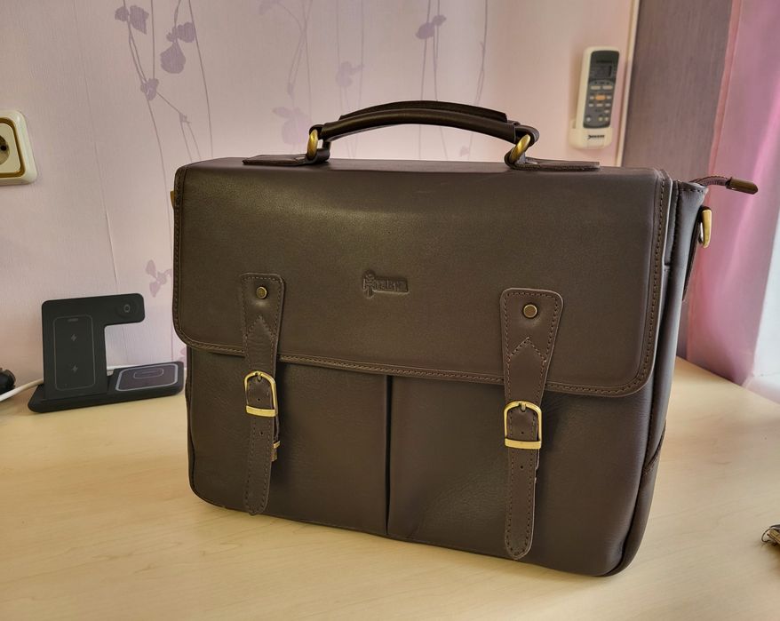 Новий!!! Діловий чоловічий портфель з натуральної шкіри.