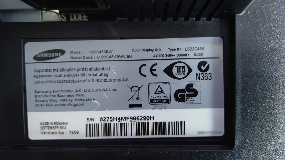 Monitor samsung 22 cale