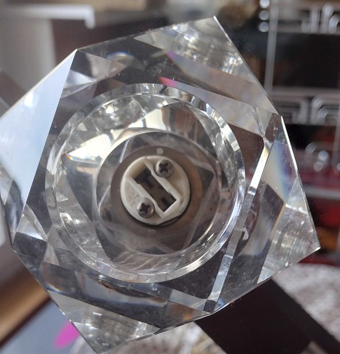 Lampa wisząca chrom, mahoń + gratis